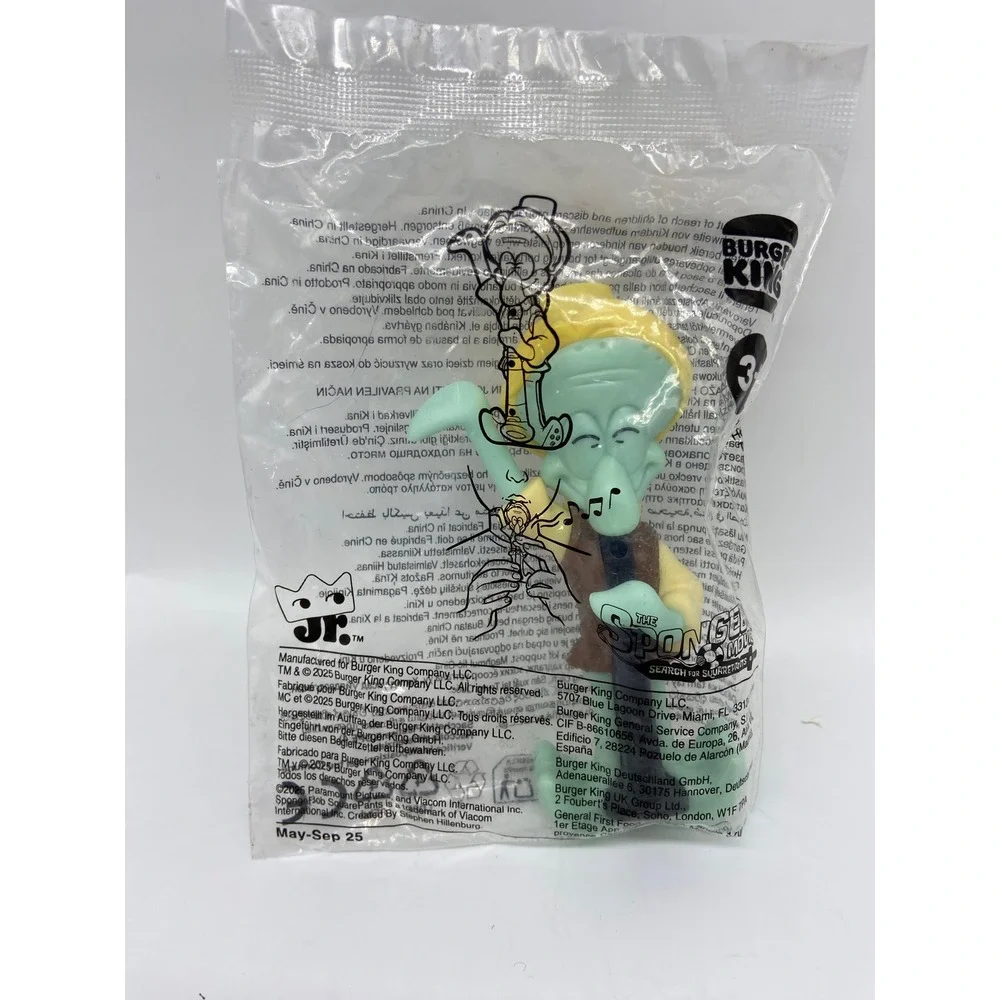 Burger King Toy Squidward Green SpongeBob Movie Search for SquarePants 2025